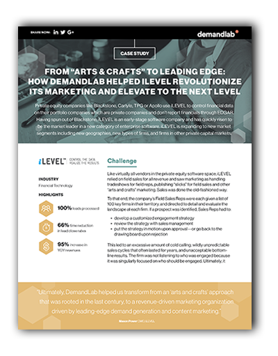 DemandLab Revenue Ecosytem framework info sheet
