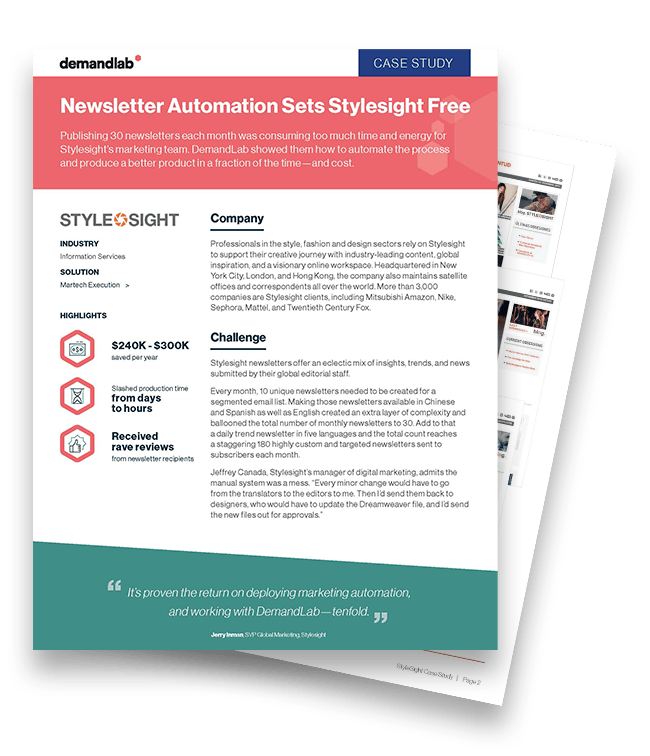 DemandLab - Case Study - Stylesight Newsletter Automation