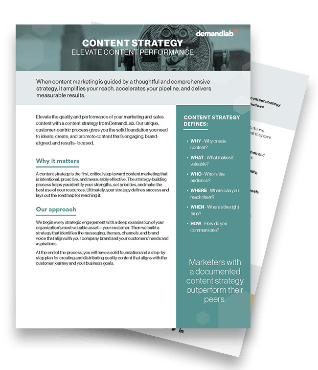 DemandLab - Info Sheet - Content Strategy Services