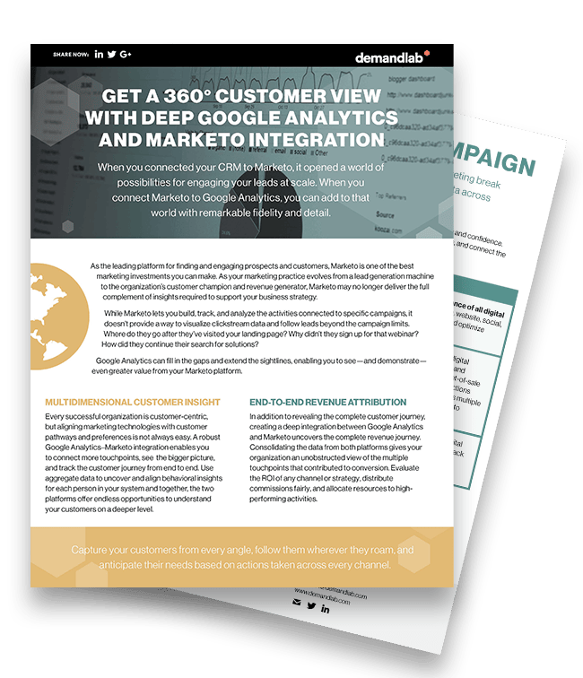 DemandLab - Info Sheet - Google Analytics Marketo Integration