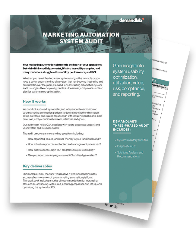 DemandLab - Info Sheet - Marketing Automation System Audit