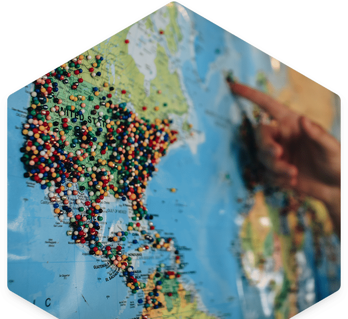 World map representing global B2B marketing consultancy DemandLab