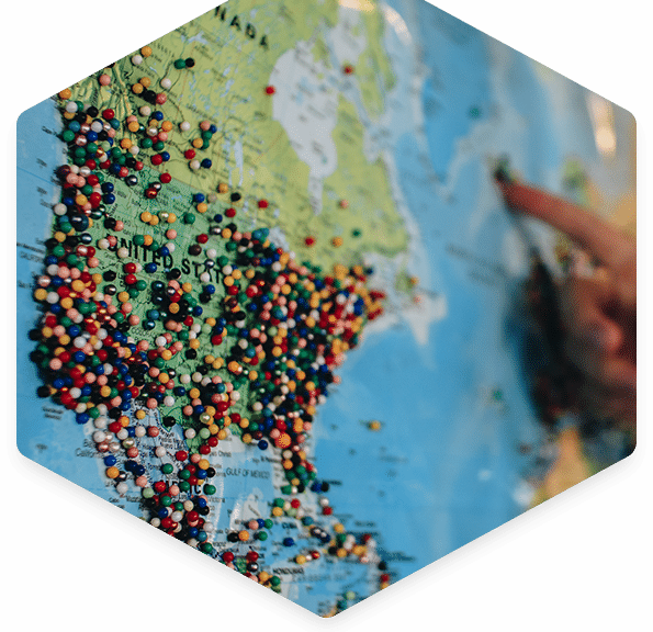 World map representing global B2B marketing consultancy DemandLab