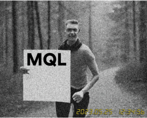 man with mql sign